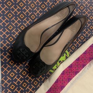 Tory Burch size 11 black ballet heels
